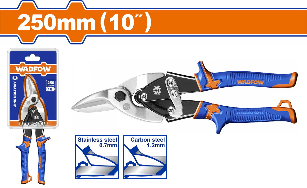 WADFOW 10 Inch Aviation Snip Straight Cut Heavy Duty Sheet Metal Tinsnip Shears WAS3410 Wadfow